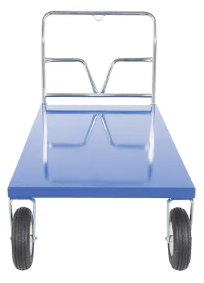 Vestil PNU-3672 pneumatic tire steel platform truck shown from an alternate angle