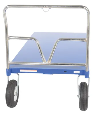 Vestil PNU-3672 pneumatic tire steel platform truck shown from an alternate angle