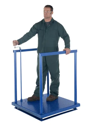 Vestil POS-3636 posi-crank worker platform shown from an alternate angle