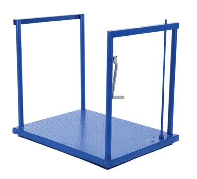 Vestil POS-3648 posi-crank worker platform shown from an alternate angle
