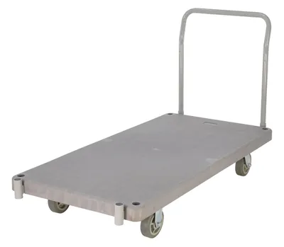 Vestil PPT-2-41 heavy-duty plastic platform truck shown from an alternate angle