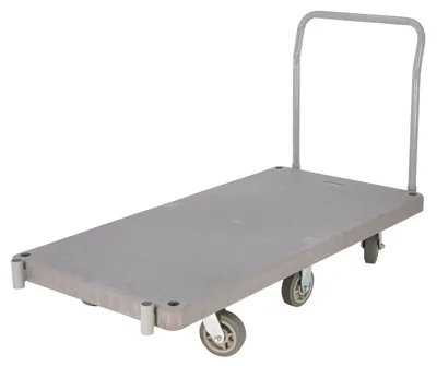 Vestil PPT-3-61 heavy-duty plastic platform truck shown from an alternate angle