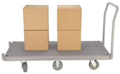 Vestil PPT-3-61 heavy-duty plastic platform truck shown from an alternate angle