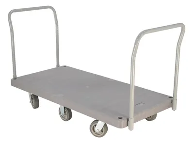 Vestil PPT-3-62 heavy-duty plastic platform truck