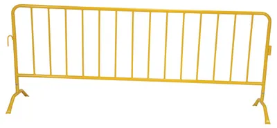 Vestil PRAIL-102-Y crowd control interlocking barrier shown from an alternate angle