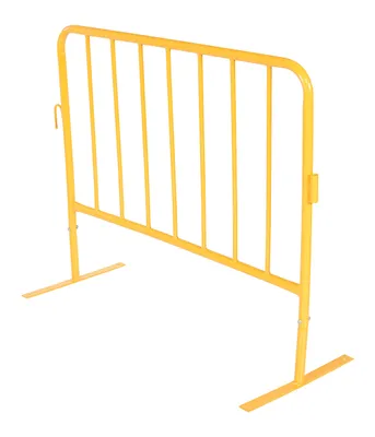 Vestil PRAIL-48-Y-FF crowd control interlocking barrier shown from an alternate angle