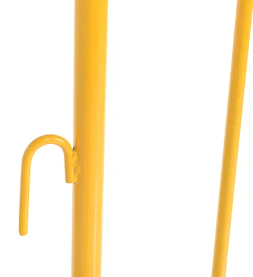 Vestil PRAIL-48-Y-W crowd control interlocking barrier shown from an alternate angle