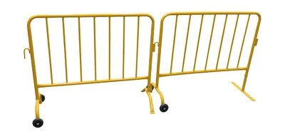 Vestil PRAIL-48-Y-WF crowd control interlocking barrier shown from an alternate angle