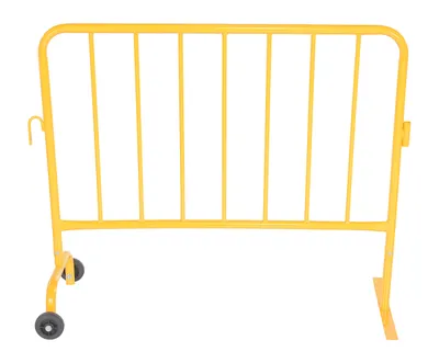 Vestil PRAIL-48-Y-WF crowd control interlocking barrier shown from an alternate angle