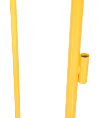 Vestil PRAIL-48-Y-WW crowd control interlocking barrier shown from an alternate angle