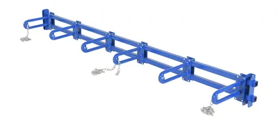 Vestil PRSR-96-5B vertical bar storage rack shown from an alternate angle