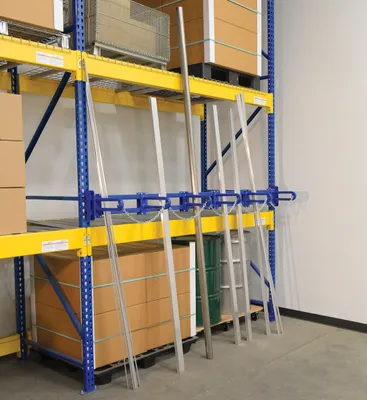 Vestil PRSR-96-5B vertical bar storage rack shown from an alternate angle