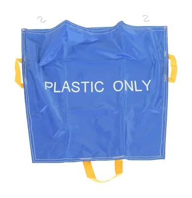 Vestil PRTD-TB-BU-CWL-5PK pallet rack trash bag shown from an alternate angle