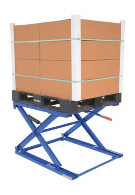 Vestil PS-4045 adjustable pallet stand shown from an alternate angle