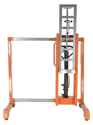 Vestil PSDT-ADP-2136 drum transporter & de-palletizer shown from an alternate angle