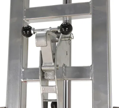 Vestil PSDT-ADP-2136 drum transporter & de-palletizer shown from an alternate angle