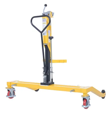 Vestil PSDT pallet straddling drum truck shown from an alternate angle