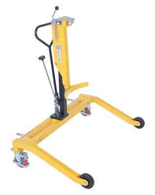 Vestil PSDT pallet straddling drum truck shown from an alternate angle