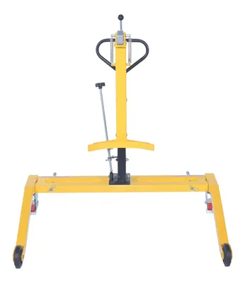 Vestil PSDT pallet straddling drum truck shown from an alternate angle