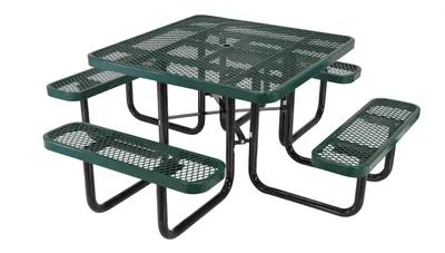 Vestil PT-MX-ST-46-GN picnic tables - steel mesh
