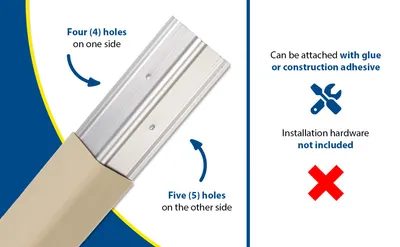 Vestil PVC-A-3-BG pvc plastic corner protectors (aluminum insert) feature highlights