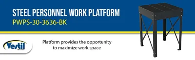 Vestil PWPS-30-3636-BK modular steel work platform system feature highlights