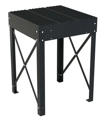 Vestil Steel Personnel Work Platform 40 In. Tall 36 In. x 36 In. Black