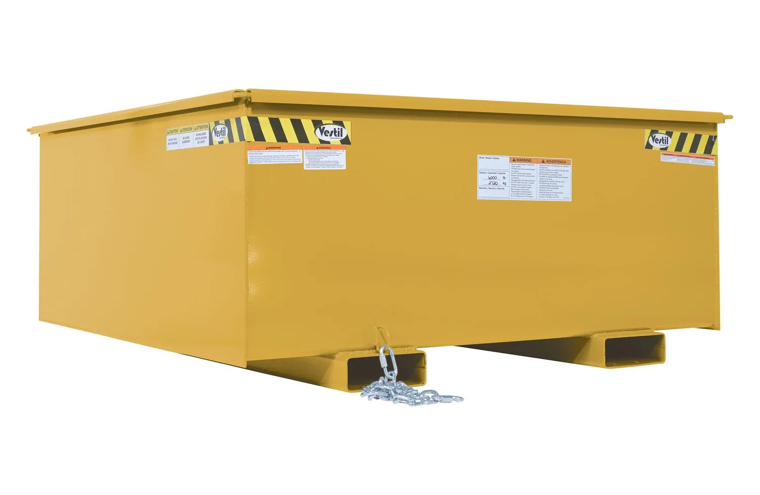 Vestil R-125-HD-YL rotational box hopper