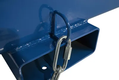 Vestil R-250-HD-BL rotational box hopper shown from an alternate angle