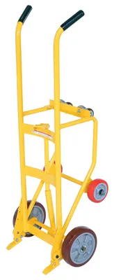 Vestil Steel Drum Truck Cradle With Poly On Poly 20-1/16 In. x 23-11/16 In. x 60-5/8 In. 1000 Lb. Capacity Yellow