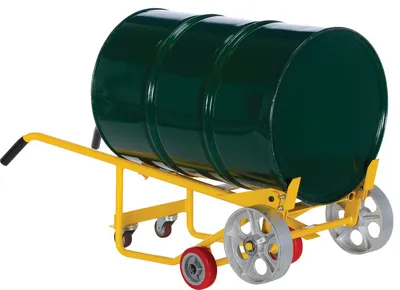 Vestil RDBT-SS multi-purpose drum trucks cradle shown from an alternate angle