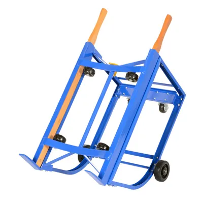 Vestil RDC-1000-5PO deluxe rotating drum cart shown from an alternate angle