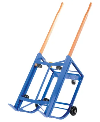 Vestil RDC-1000-5PU deluxe rotating drum cart shown from an alternate angle