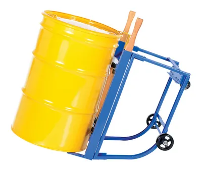 Vestil RDC-1000-5PU deluxe rotating drum cart shown from an alternate angle