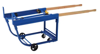 Vestil RDC-1000-5PU deluxe rotating drum cart shown from an alternate angle