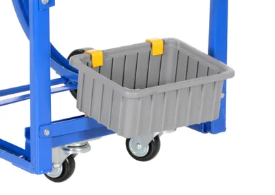 Vestil RDC-1000-DPN deluxe rotating drum cart shown from an alternate angle