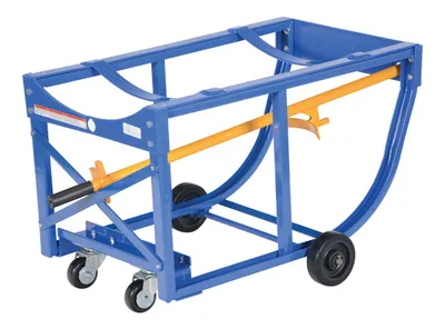 Vestil RDC-60-5-PO economy rotating drum cart shown from an alternate angle