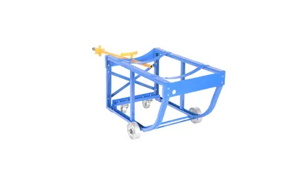 Vestil RDC-60-5-SS economy rotating drum cart shown from an alternate angle