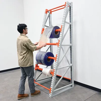 Vestil RERC-348 reel rack shown from an alternate angle