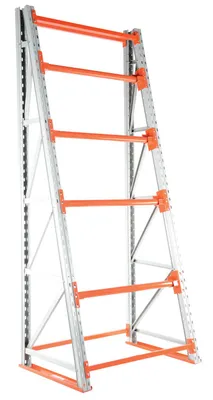 Vestil Steel Reel Rack Starter Kit 36 In. x 51 In. x 120 In. 6000 Lb. Capacity White/Orange