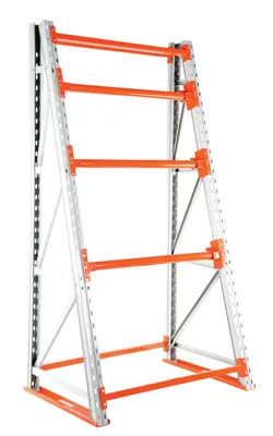 Vestil Steel Reel Rack Starter Kit 36 In. x 51 In. x 96 In. 6000 Lb. Capacity White/Orange