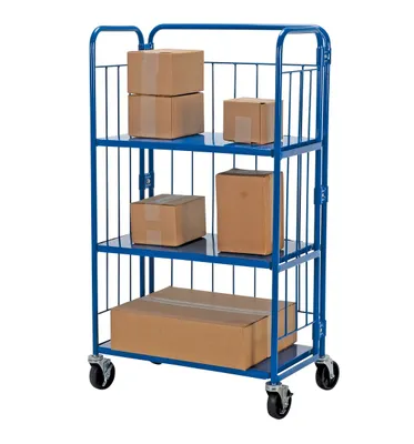 Vestil ROL-1834-3 foldable nestable roller container shown from an alternate angle