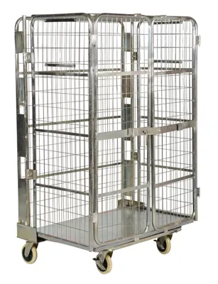 Vestil ROL-185 foldable nestable roller container