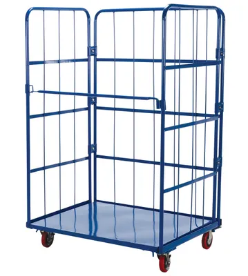 Vestil ROL-3143-1 foldable nestable roller container shown from an alternate angle