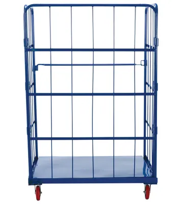 Vestil ROL-3143-1 foldable nestable roller container shown from an alternate angle