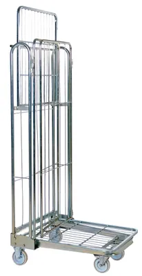 Vestil ROL-85 foldable nestable roller container shown from an alternate angle