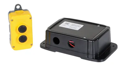 Vestil Polyurethane Radio Remote Control 2 Button 2 In. x 4 In. x 6 In. Yellow