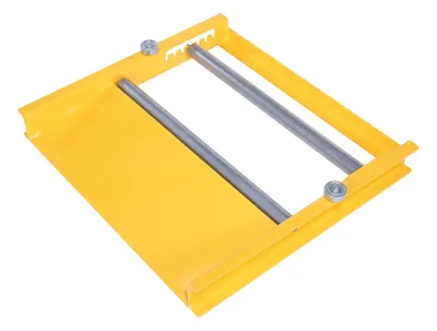 Vestil Steel Reel Roll Dispenser 10 In. Minimum Diameter 30 In. Max Diameter 31-1/4 In. Maximum Roll Length 500 Lb. Capacity Yellow