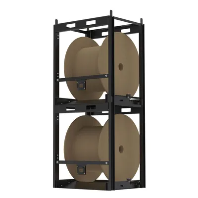 Vestil RRD-ST-1030-5 stackable reel roll dispenser shown from an alternate angle