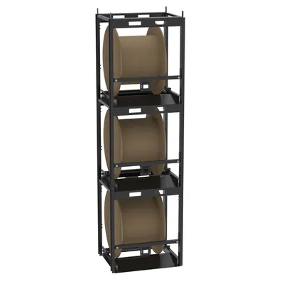 Vestil RRD-ST-1030-5 stackable reel roll dispenser shown from an alternate angle